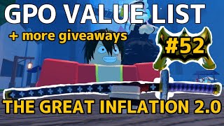 NEW GPO VALUE LIST UPDATE 8 #52 | THE GREAT INFLATION 2.0 : LEGENDARY FRUITS COMEBACK? More Giveaway