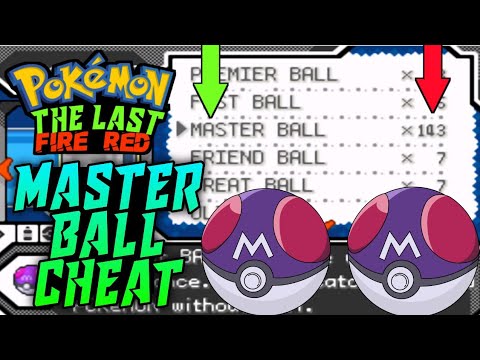 Pokemon Fire Red cheats: Rare candy, master ball