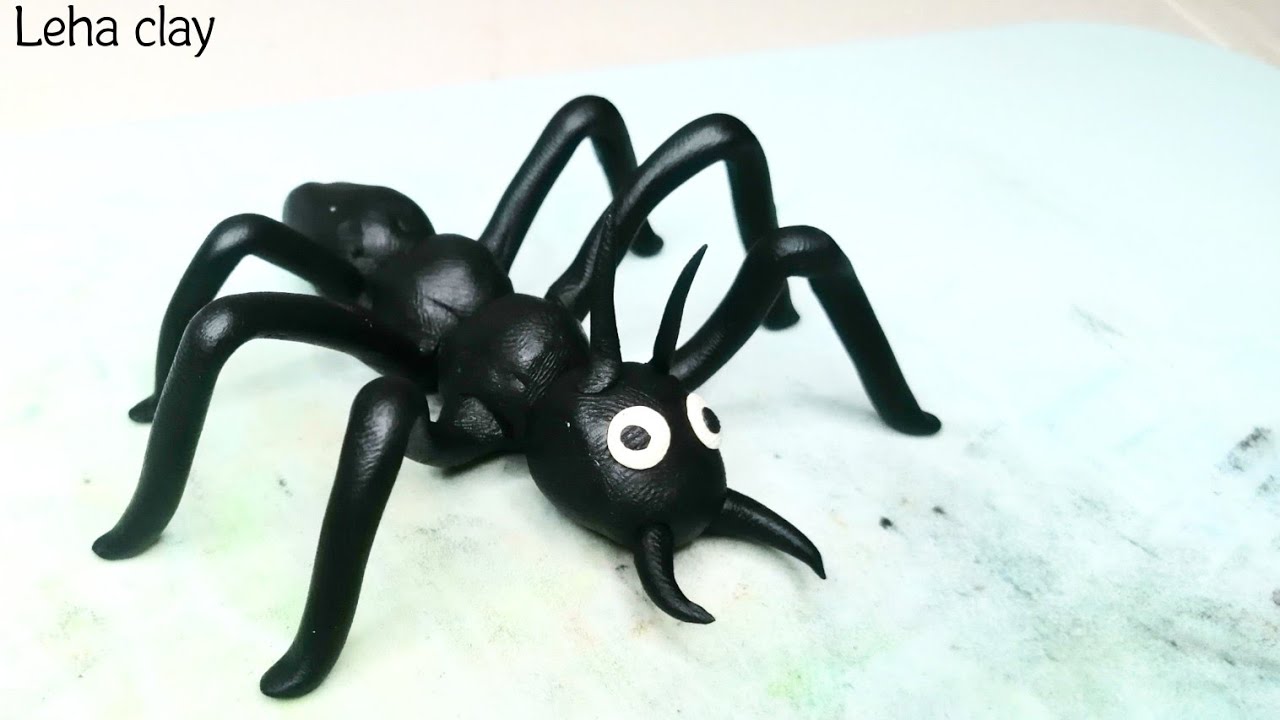 DIY how to make ANT - Easy Polymer Clay, Play doh, Fondant Tutorial | Leha Clay