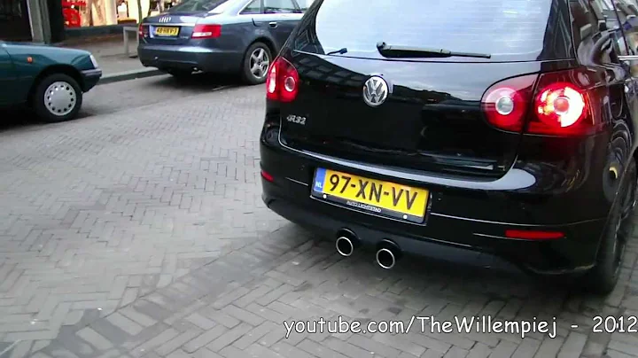 VW Golf R32 - VERY LOUD Sounds! Revvs & Acceleration w/ some wheelspin! - 1080p HD!