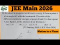 An object is projected with kinetic energy K from a point A at an angle 60° with the | JEE Main 2026