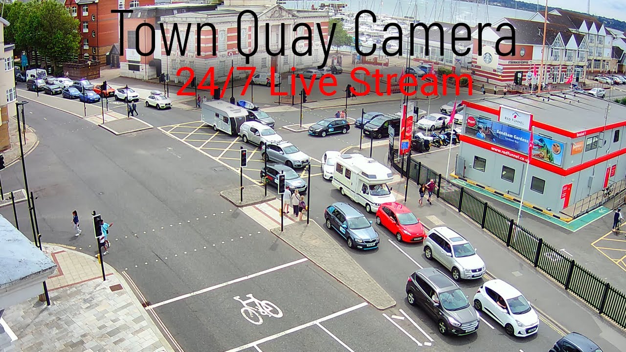 Junction Cam - Traffic Jams and Queues at Town Quay Southampton (Travel News 4K)