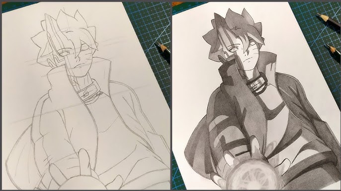 Carlos Arts — 🖋️ Desenho do olho do Kawaki do Anime Boruto