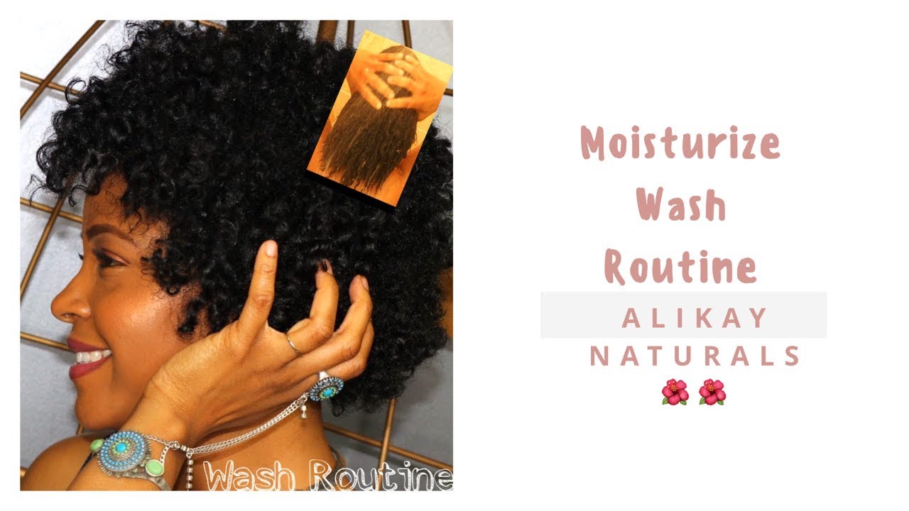 Moisturized Wash Routine Using Alikay Naturals To Simulate Hair Growth