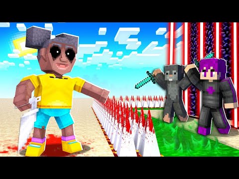 ماين كرافت : تحدي بناء بيت أمن ضد هجوم اماندا مع صديقي النوب مات من الخوف..😂🔥