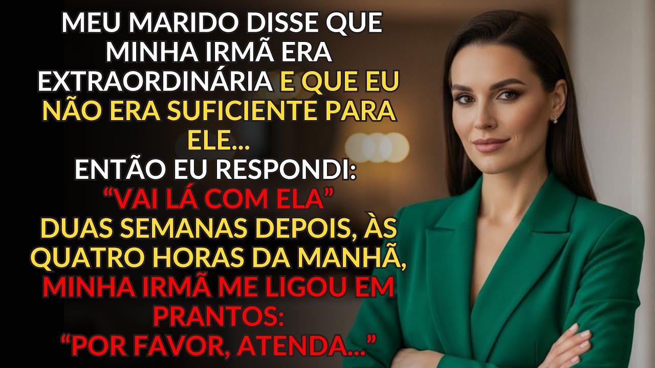 Depois que meu marido disse que minha irmã era melhor, minha revelação milionária arruinou sua vida…