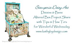 Stamperia Daisy Art Altered Box Project Share with Tags and Mini Folio Tutorial