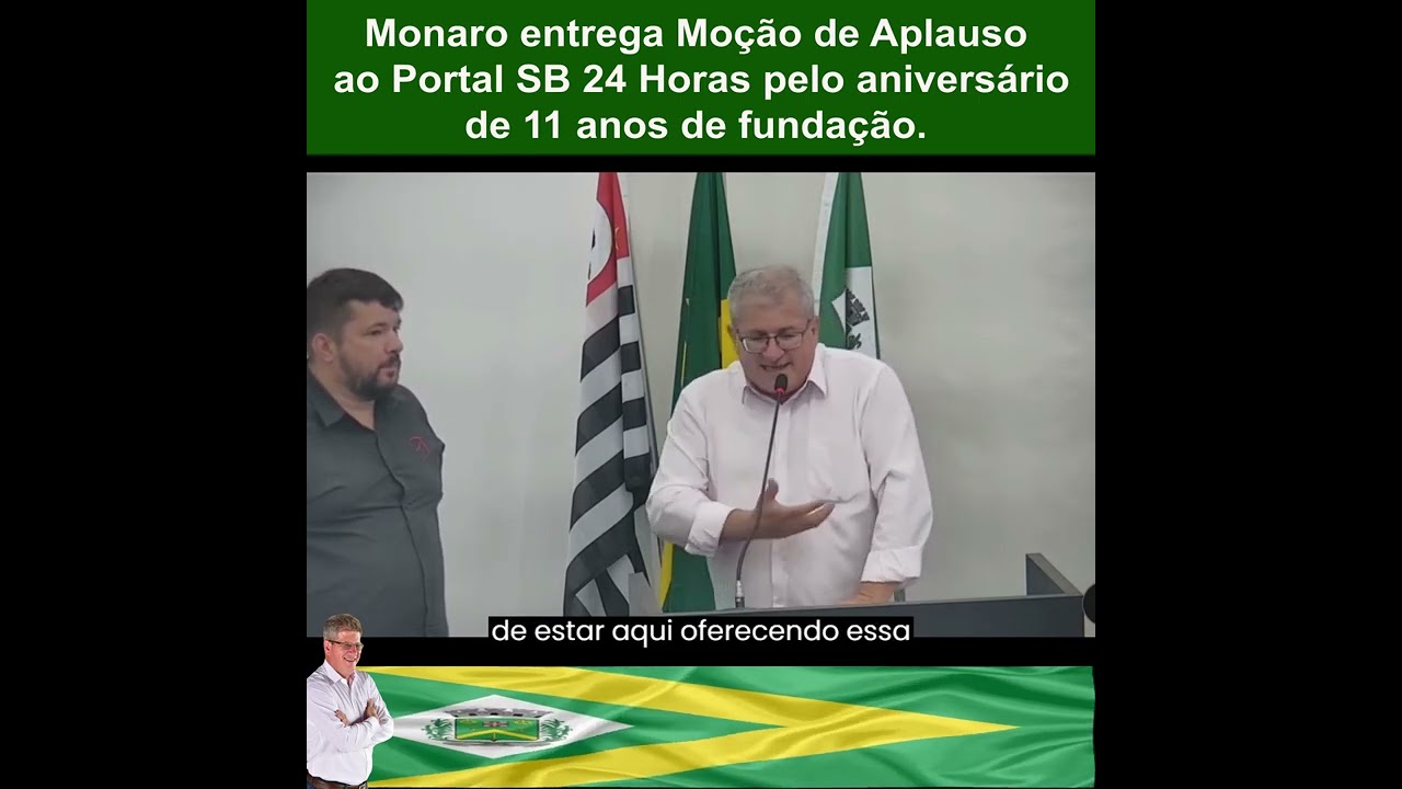 Moção de Aplauso Celebra os 11 Anos de Fundação do Portal SB24Horas em Santa Bárbara d'Oeste