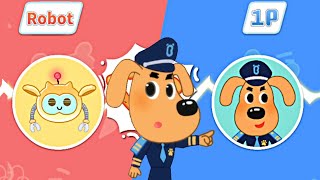 Sheriff Labrador Safety Monopoly - Sheriff Labrador vs Robot - Help Sheriff Labrador - Safety Tips