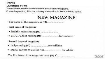 PET 7 Test 4 part 3 questions 14-19