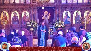 9th Sunday Of Matthew, Matins And Divine Liturgy 2-8-2026