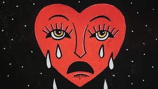 Crying Heart Canvas - Traditional Tattoo Art Canvas Process Crying Heart Canvas - Traditional Tattoo Art Canvas Process