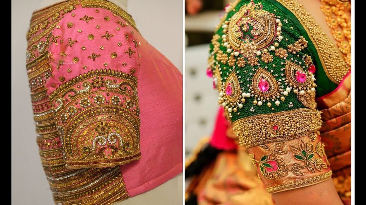 Latest Top 10 Bead Embroidery Work Blouse Design For Farewell Party