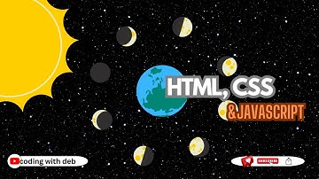 solar system of sun , moon , and earth rotation || using HTML, CSS ||