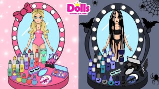 Paper dolls makeover Princess vs Vampire DIY & Paper crafts screenshot 1