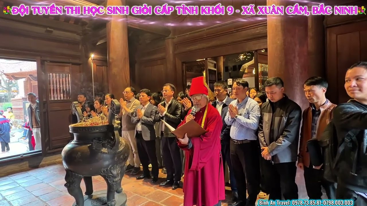 ĐỘI TUYỂN THI HỌC SINH GIỎI CẤP TỈNH KHỐI 9-XÃ XUÂN CẨM, BẮC NINH thăm VĂN MIẾU QUỐC TỬ GIÁM-ĐỀN ĐÔ