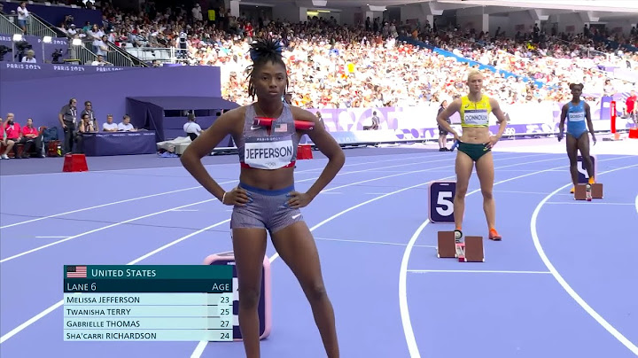 2024 Paris Olympics Women's 4 x 100m - Round 1 Heat 1