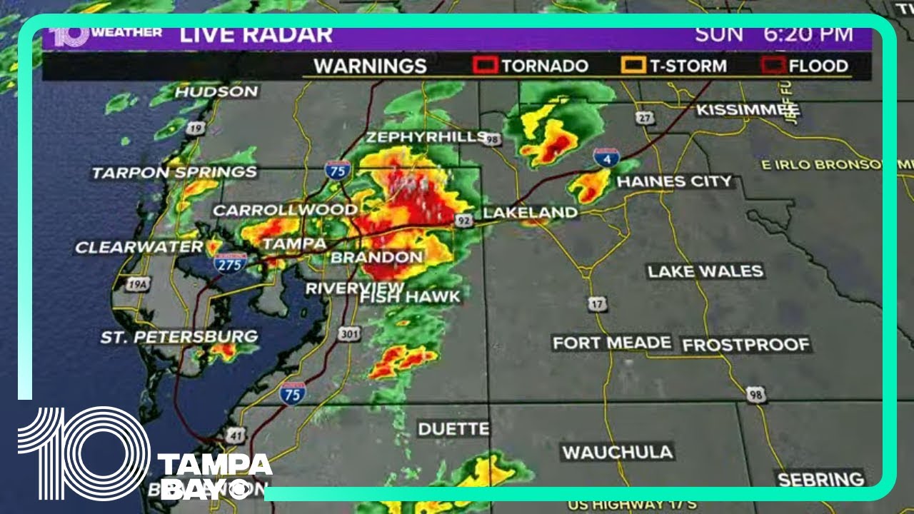 Tracking storms and showers across the Tampa Bay area - YouTube