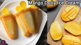 Homemade Mango Dolly Ice Cream | 2 Flavors in 1 Bar Recipe
