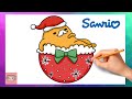 How To Draw Gudetama - Christmas | Sanrio Cute Easy Drawing Tutorial