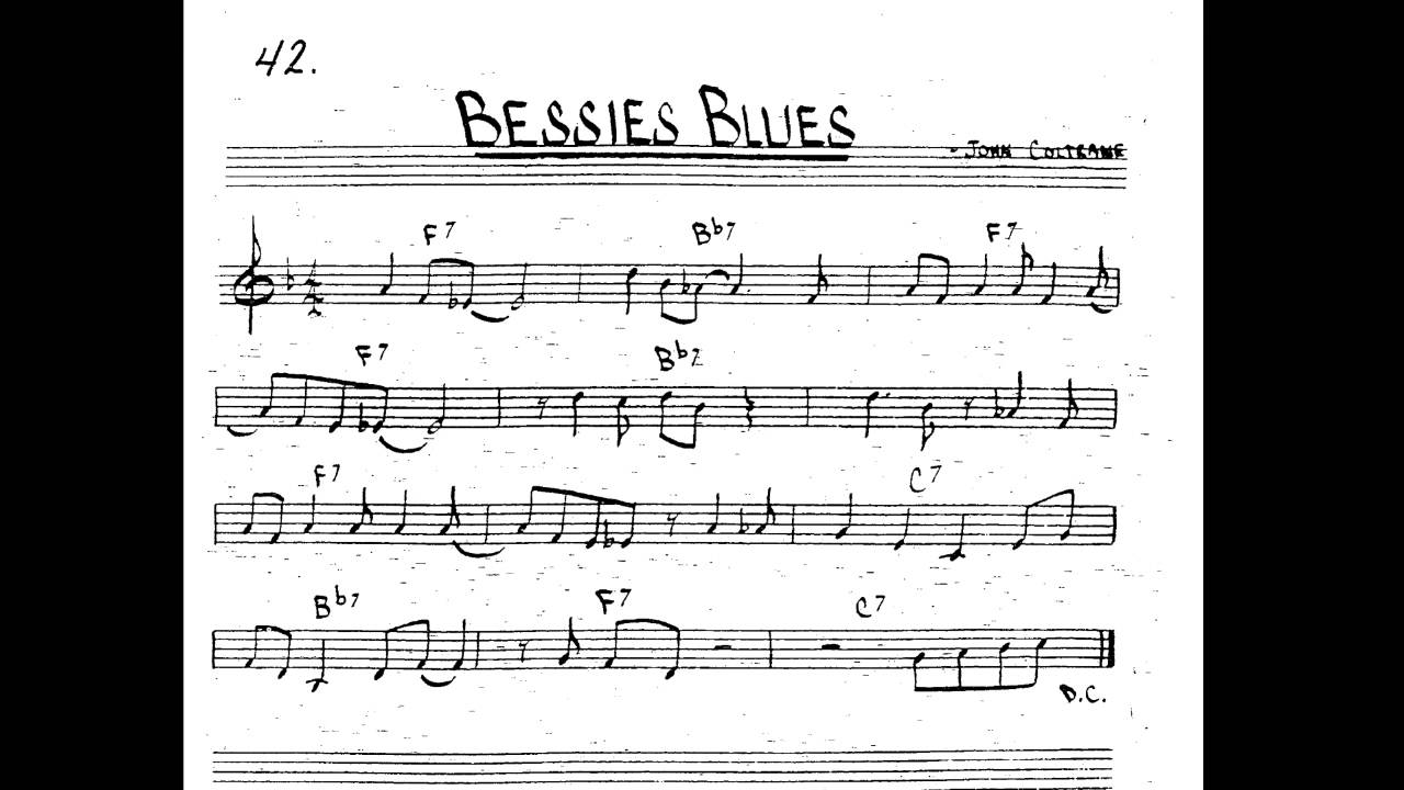 bessies blues play along backing track bb key score trumpet blues for alice lead sheet