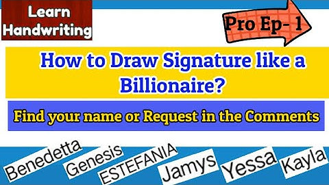 ✅How to Draw Signature like a Billionaire|Autograph|Pro Ep-1