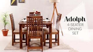 4 Seater Dining sets : Adolph 4 Seater Dining Set  by woodenstreet.com Starting @ INR 29,849