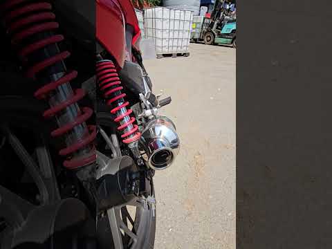 Honda CB125F Black Widow Exhaust 300mm #125cc #exhaust #honda #cb125f #BlackWidow