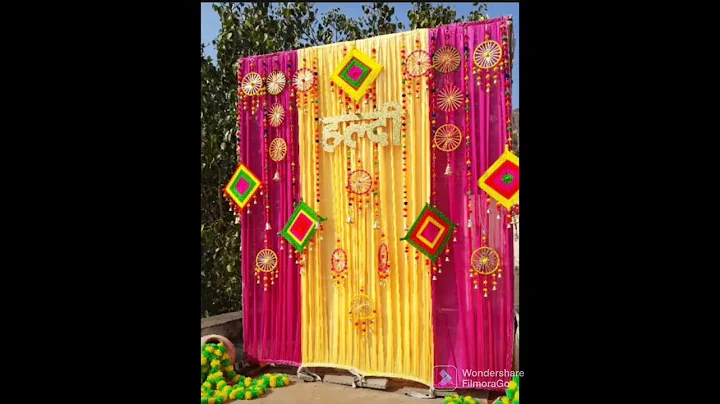 Haldi decoration ideas 🤗#shorts #haldiceremony #decoration #haldidecoration #music
