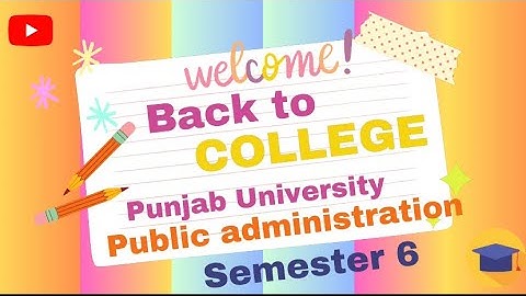 B.A. 6th semester! Public administration chapter :1 !Important notes! Punjab university! Chandigarh!
