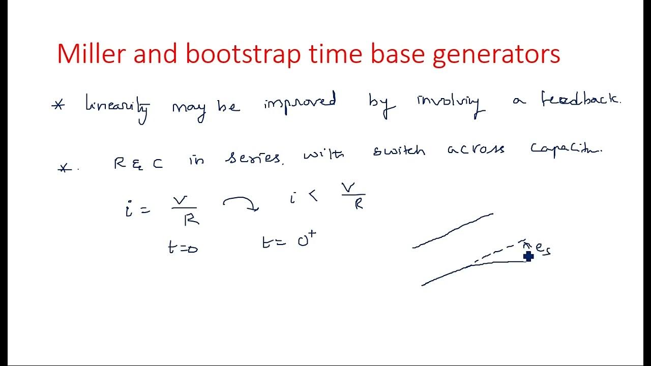 Time base generators | Miller & bootstrap | PDC | Lec-81 - YouTube