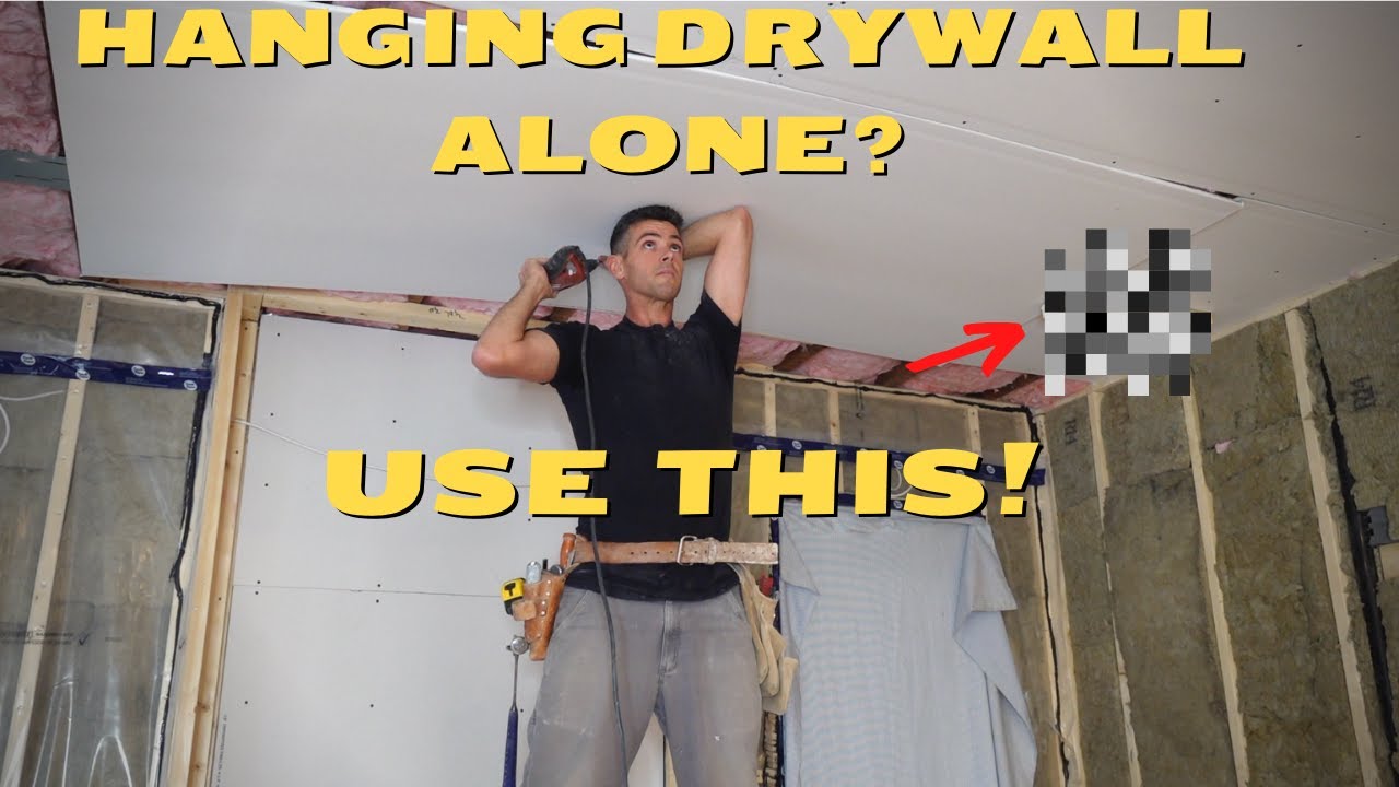 Simple Jig to Hang Drywall Alone!!! YouTube