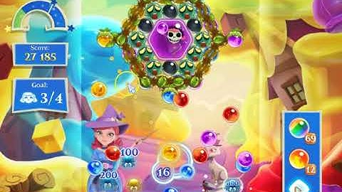 Bubble Witch 2 Saga Level 1869 with no booster & 5 bubbles left