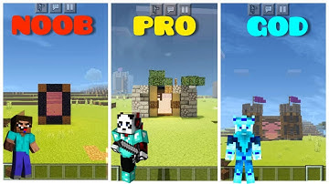 Making a Nether Portal NOOB vs PRO vs GOD..      || Minecraft ||