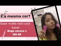 Base matte real color trend (comparação bege escuro x 310 NF)