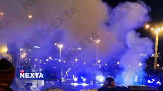 применение шумовых гранат против протестующих в Минске 2020