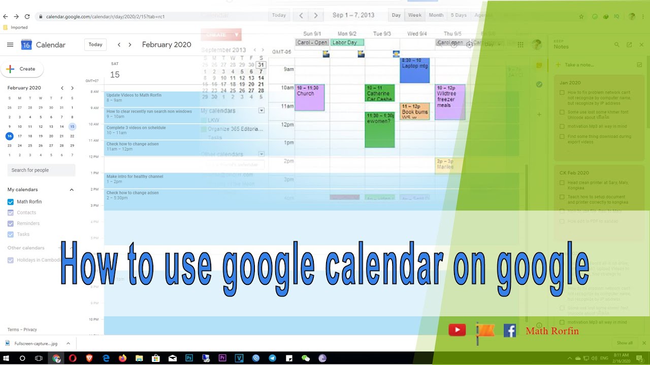 How to use google calendar on google | របៀបក្នុងការប្រើប្រាស់ calendar ...