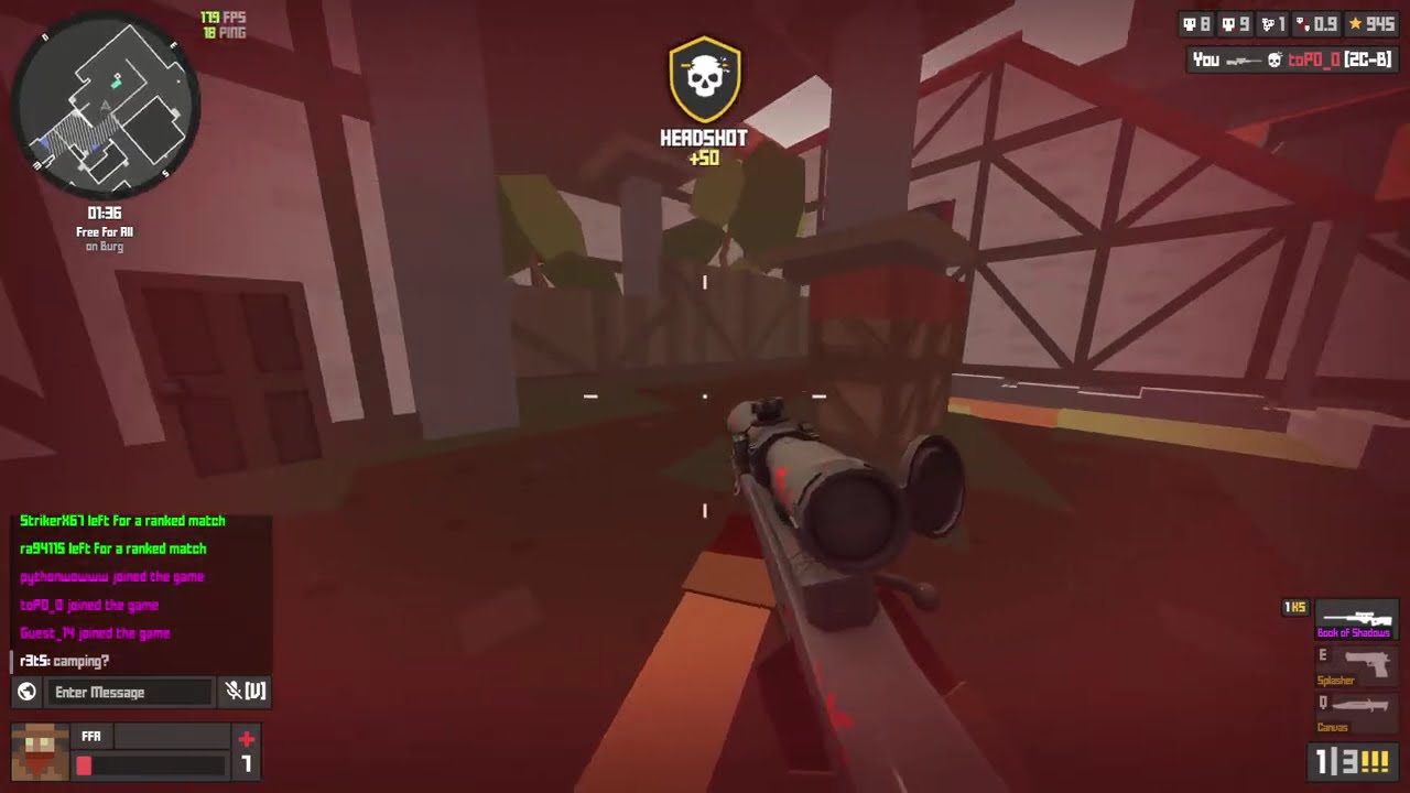 Krunker.io Burg 13-10 Sniper Gameplay 2026