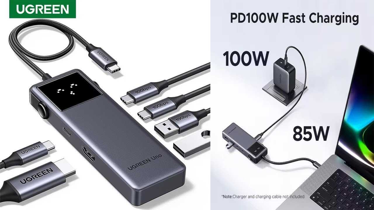 Ugreen Cm888 35998 Uno 6-in-1 Usb-C Hub - Black