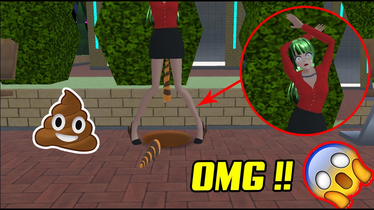 RINA EEK MENCRET DIJALAN TAMAN - UDAH GAK TAHAN LAGI - SAKURA SCHOOL SIMULATOR