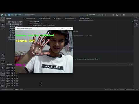 gesture(knob) based volume control project in python