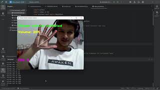 gesture(knob) based volume control project in python