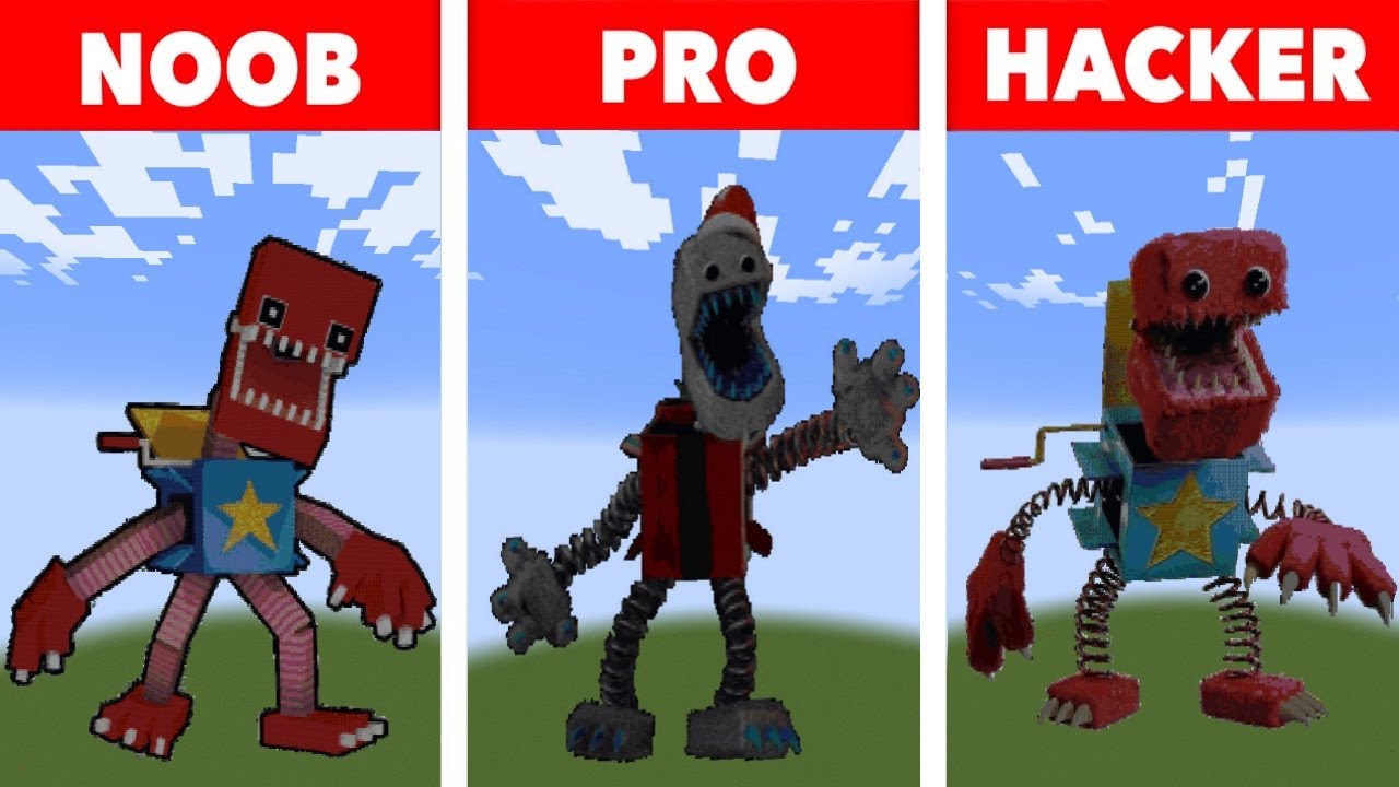 NOOB VS PRO VS HACKER BOXY BOO | Minecraft Pixel art - YouTube