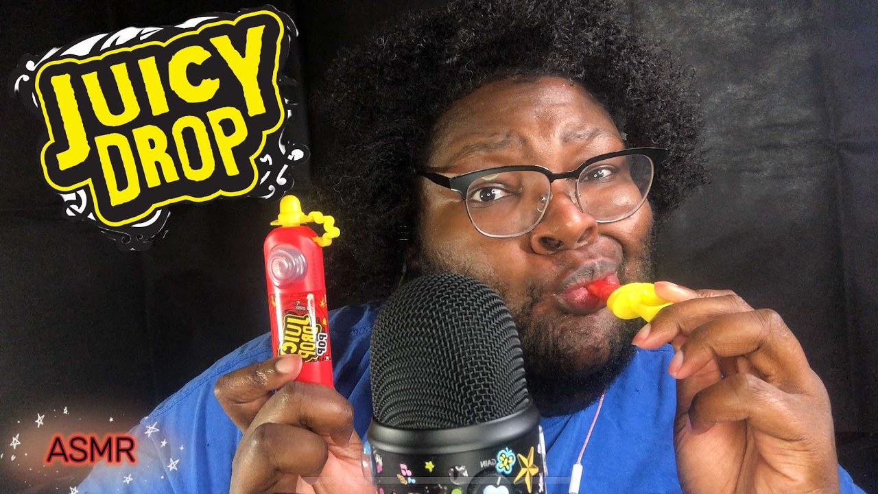 Звуки поедания Juicy Drop Pop | Кислый шок и сожаление! Комментарий шёпотом ASMR