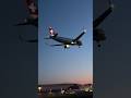 Swiss A320neo Smooth Landing in Golden Sunset at Zurich Airport Runway 28
