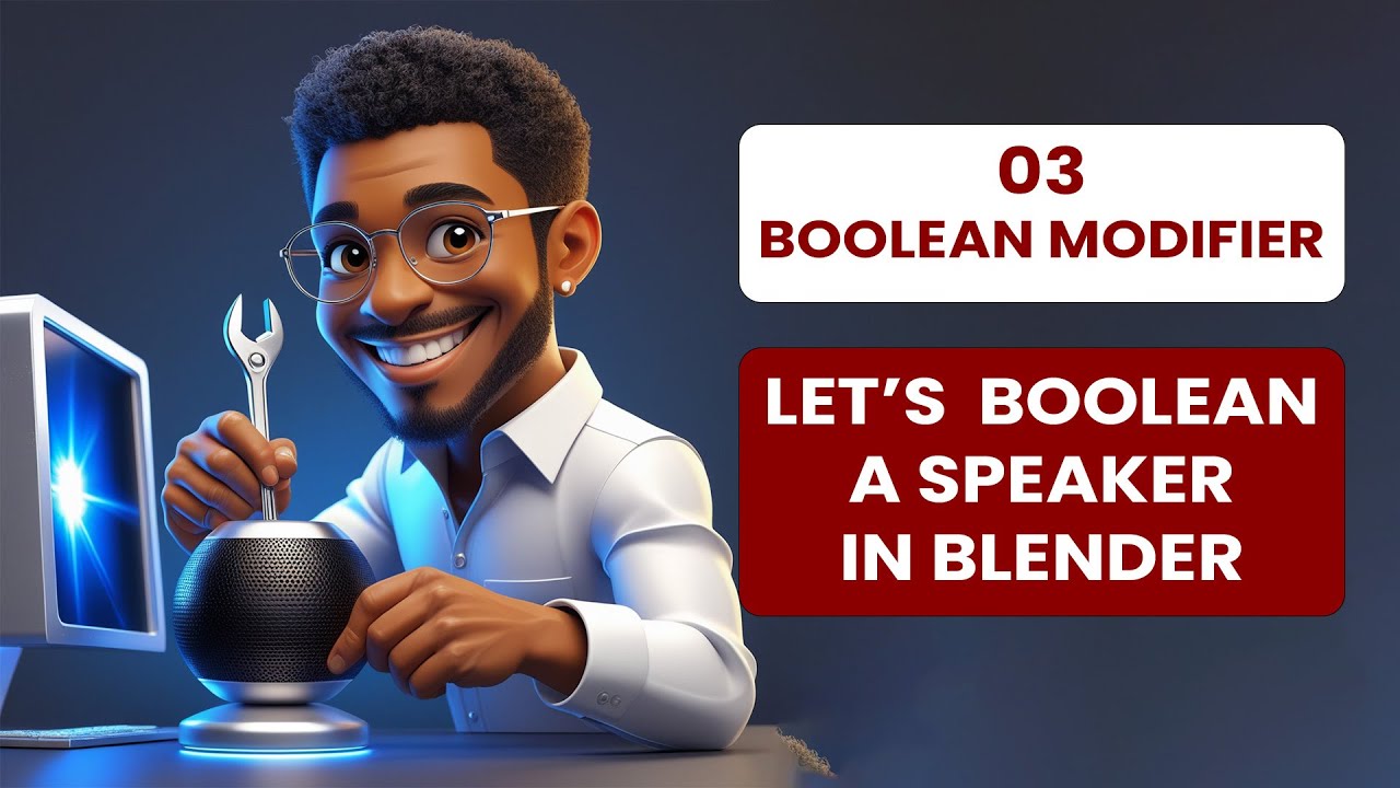 03-SPEAKER MODELING - BOOLEAN MODIFIER "A" - YouTube
