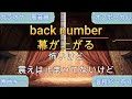 幕が上がる/back number【生演奏カラオケ】高音質・歌ってみたOK！