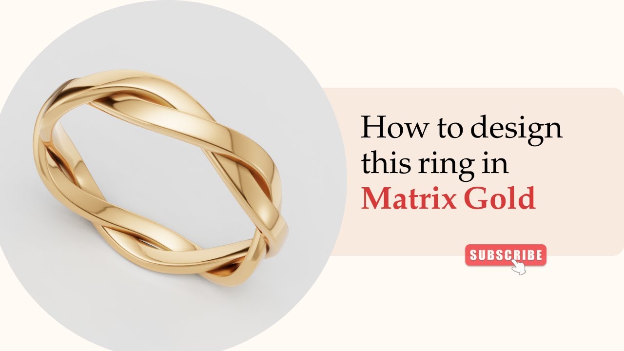 How to #Design a Twisted Gold #Ring in #MatrixGold | Step-by-Step ...