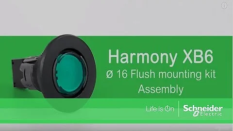 How to Mount Harmony Flush XB6  ø 16 Pushbuttons