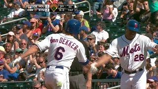 HOU@NYM: den Dekker knocks early go-ahead RBI single